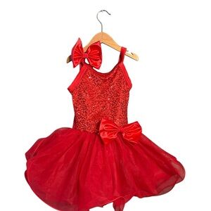 Red Sparkle Tutu Dress for Kids